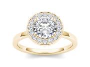 14k Yellow Gold 1ct TDW Diamond Single Frame Solitaire Engagement Ring H I I2