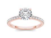 14k Rose Gold 3 4ct TDW Diamond Solitaire Engagement Ring H I I2