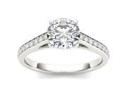 14k White Gold 1ct TDW Diamond Solitaire Engagement Ring H I I2