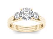 14k Yellow Gold 1 1 2ct TDW Diamond Three Stone Engagement Ring H I I2