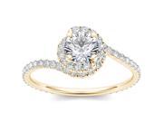 14k Yellow Gold 1ct TDW Three Stone Diamond Engagement Ring H I I2
