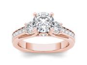 14k Rose Gold 2ct TDW Diamond Three Stone Engagement Ring H I I2