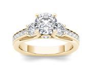 14k Yellow Gold 2ct TDW Diamond Three Stone Engagement Ring H I I2
