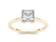 14k Yellow Gold 1ct TDW Diamond Princess Cut Solitaire Engagement Ring H I I2