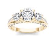 14k Yellow Gold 1 3 4ct TDW Three Stone Diamond Engagement Ring H I I2