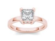 14k Rose Gold 1 1 4ct TDW Diamond Solitaire Princess Cut Engagement Ring H I I2