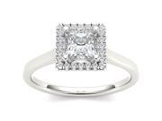 14k White Gold 1 1 2ct TDW Princess Cut Solitaire Diamond Engagement Ring H I I2