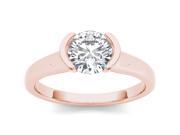 14k Rose Gold 1ct TDW Diamond Solitaire Engagement Ring H I I2