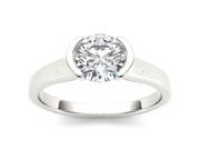 14k White Gold 1ct TDW Diamond Solitaire Engagement Ring H I I2