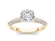 14k Yellow Gold 3 4ct TDW Solitaire Diamond Engagement Ring H I I2