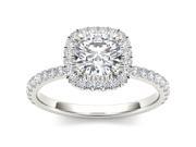 14k White Gold 1 1 4ct TDW Diamond Single Frame Solitaire Engagement Ring H I I2