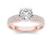 14k Rose Gold 1 1 4ct TDW Diamond Solitaire Engagement Ring H I I2