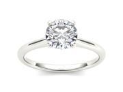 14k White Gold 1ct TDW Diamond Solitaire Engagement Ring H I I2