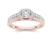 14k Rose Gold 7 8 ct TDW Diamond Solitaire Engagement Ring H I I2