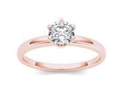 14k Rose Gold 1ct TDW Solitaire Diamond Engagement Ring H I I2