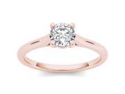 14k Rose Gold 3 4ct TDW Three Stone Diamond Engagement Ring H I I2