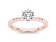 14k Rose Gold 3 4ct TDW Diamond Solitaire Engagement Ring H I I2