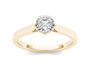 14k Yellow Gold 3 4ct TDW Diamond Solitaire Engagement Ring H I I2