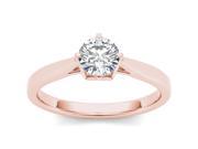 14k Rose Gold 1 2ct TDW Solitaire Diamond Engagement Ring H I I2