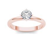 14k Rose Gold 3 4ct TDW Diamond Solitaire Engagement Ring H I I2