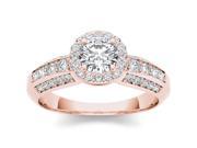 14k Rose Gold 7 8ct TDW Diamond Solitaire Engagement Ring H I I2