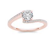 14k Rose Gold 3 4ct TDW Diamond Solitaire Engagement Ring H I I2