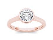 14k Rose Gold 1ct TDW Diamond Solitaire Engagement Ring H I I2