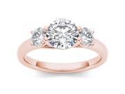14k Rose Gold 1 5 8ct TDW Diamond Three Stone Engagement Ring H I I2