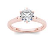 14k Rose Gold 1ct TDW Diamond Solitaire Engagement Ring H I I2