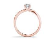 14k Rose Gold 3 4ct TDW Diamond Princess Cut Solitaire Engagement Ring H I I2