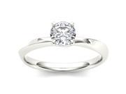 14k White Gold 3 4ct TDW Diamond Princess Cut Solitaire Engagement Ring H I I2