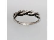 De Couer 10k White Gold 1 5ct TDW Black And White Diamond Twisted Fashion Ring H I I2