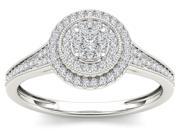 De Couer 10k White Gold 1 3ct TDW Diamond Solitaire Engagement Ring H I I2