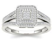 De Couer 10k White Gold 1 6ct TDW Diamond Composite Engagement Ring H I I2