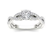De Couer 14k White Gold 1ct TDW Diamond Solitaire Engagement Ring H I I2