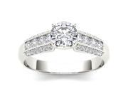 De Couer 14k White Gold 1ct TDW Diamond Solitaire Engagement Ring H I I2