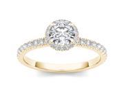 De Couer 14k Yellow Gold 1ct TDW Diamond Solitaire Engagement Ring H I I2