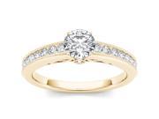 De Couer 14k YellowGold 7 8ct TDW Diamond Solitaire Engagement Ring H I I2