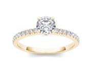 De Couer 14k Yellow Gold 3 4ct TDW Diamond Solitaire Engagement Ring H I I2