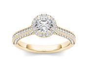 De Couer 14k Yellow Gold 1 1 4ct TDW Diamond Solitaire Engagement Ring H I I2