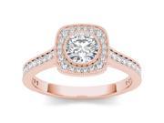 De Couer 14k Rose Gold 1ct TDW Diamond Solitaire Engagement Ring H I I2
