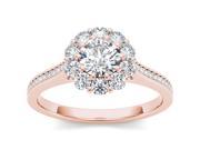 De Couer 14k Rose Gold 1 1 4ct TDW Diamond Solitaire Engagement Ring H I I2