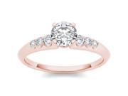 De Couer 14k Rose Gold 3 4ct TDW Diamond Solitaire Engagement Ring H I I2