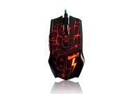 Ajazz Quake7 USB Wired 2400 DPI 8 Buttons Red Colors BackLight HUANO Switch Gaming Mouse Quiet Silenct Click