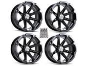 MSA M12 Diesel ATV Wheels Rims Black 14 Can Am Commander Maverick Renegade Outlander Defender