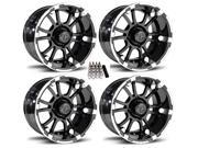 Fairway Alloys 12 Sixer Gloss Black Golf Cart Wheels Rims E Z GO Club Car