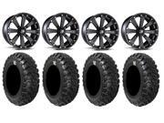 MSA Black Kore 14 ATV Wheels 28 Kanati Mongrel Tires Sportsman 550 850 1000