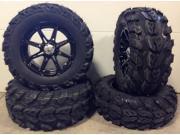 MSA Black Diesel 14 ATV Wheels 26 MotoGrip Tires Can Am Commander Maverick Renegade Outlander Defender