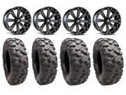MSA Black Kore 14 ATV Wheels 26 Roctane Tires Sportsman 550 850 1000