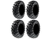 Full set of GBC Grim Reaper Radial 8ply 25x8 12 and 25x10 12 ATV Tires 4